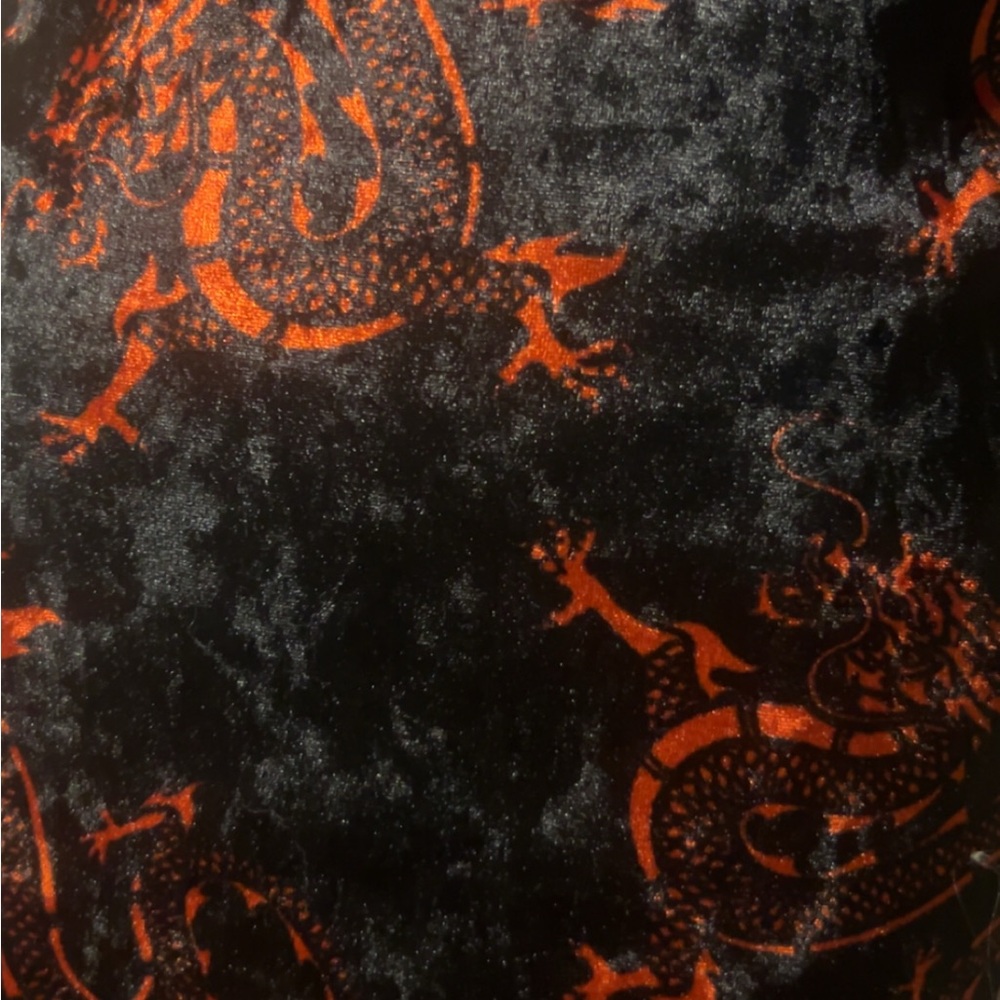 Bear Dance Black and Orange Dragon Dress